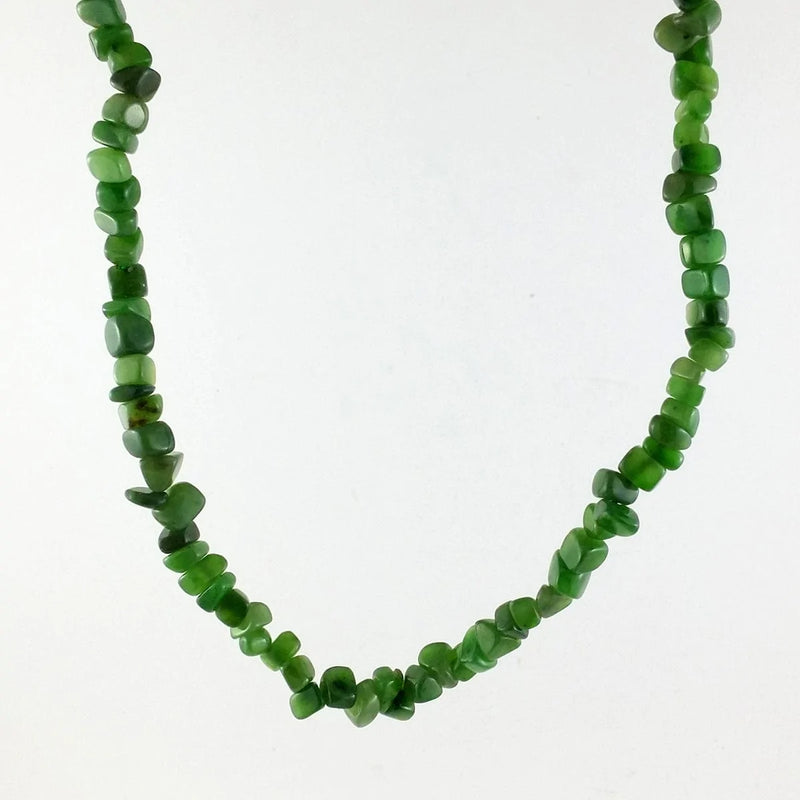 Jade Necklace - Natural Jade Chip Necklace - The Jade Store