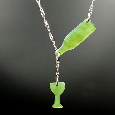 Jade Pendant – Bottle and Glass - The Jade Store