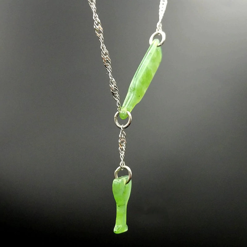 Jade Pendant – Bottle and Glass - The Jade Store