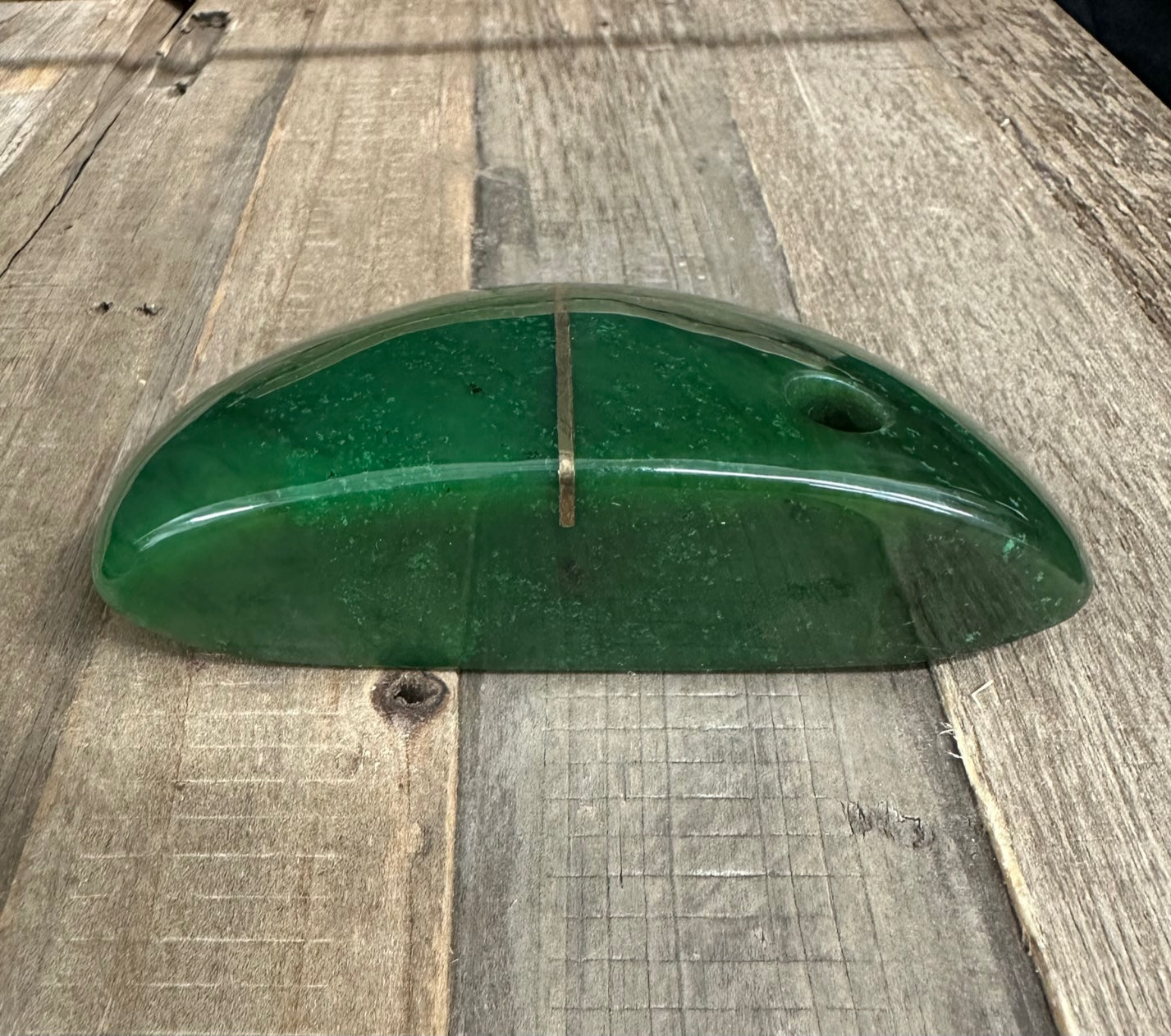 Polished Canadian Nephrite Jade Specimen Golf Putter Head Jade Mine