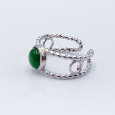Canadian Nephrite Jade and Silver Ring - Band Ring - Authentic Jade - Natural Jade - Silver Ring