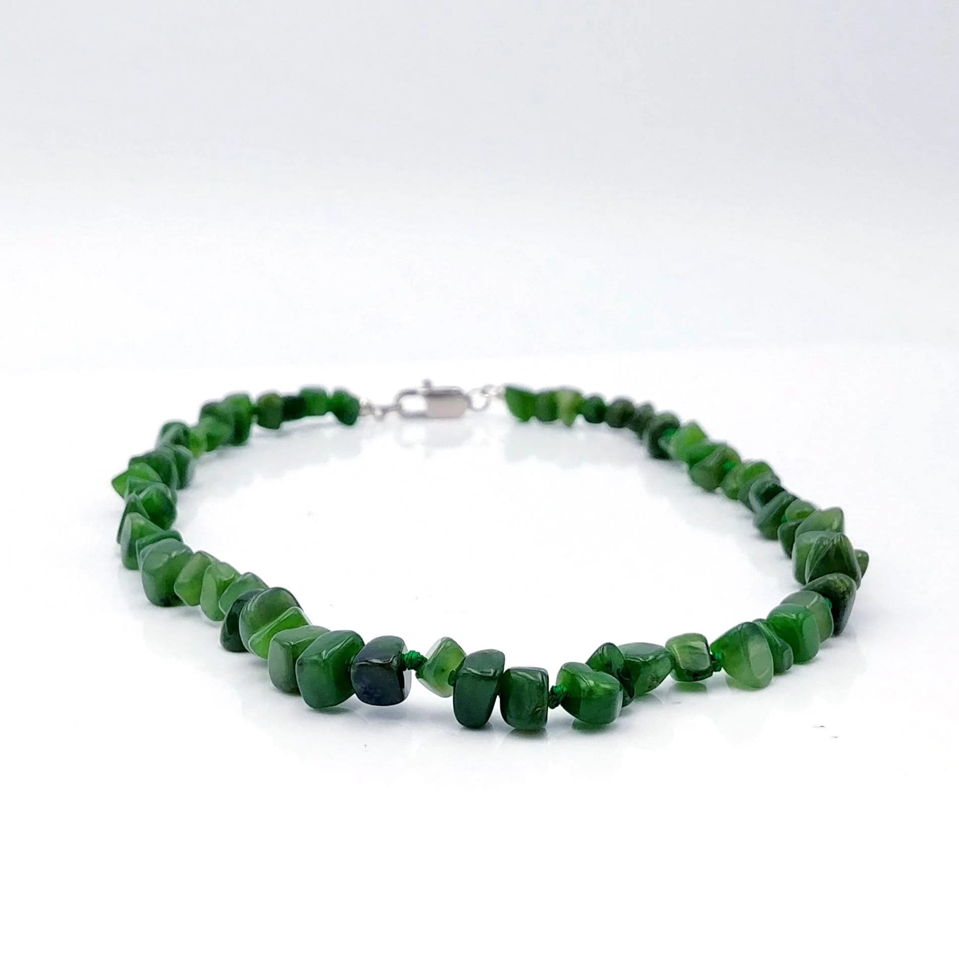 Jade Chip Bead Necklace 18" with a clasp Jade Mine Canada