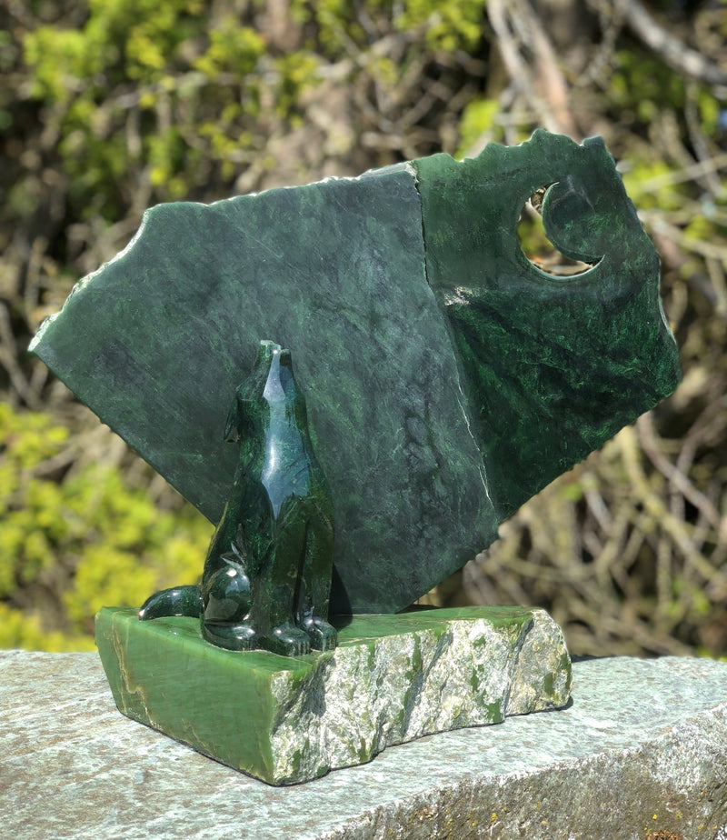 Jade Wolf Carving - Lyle Sopel