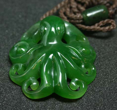 Jade Octopus Pendant