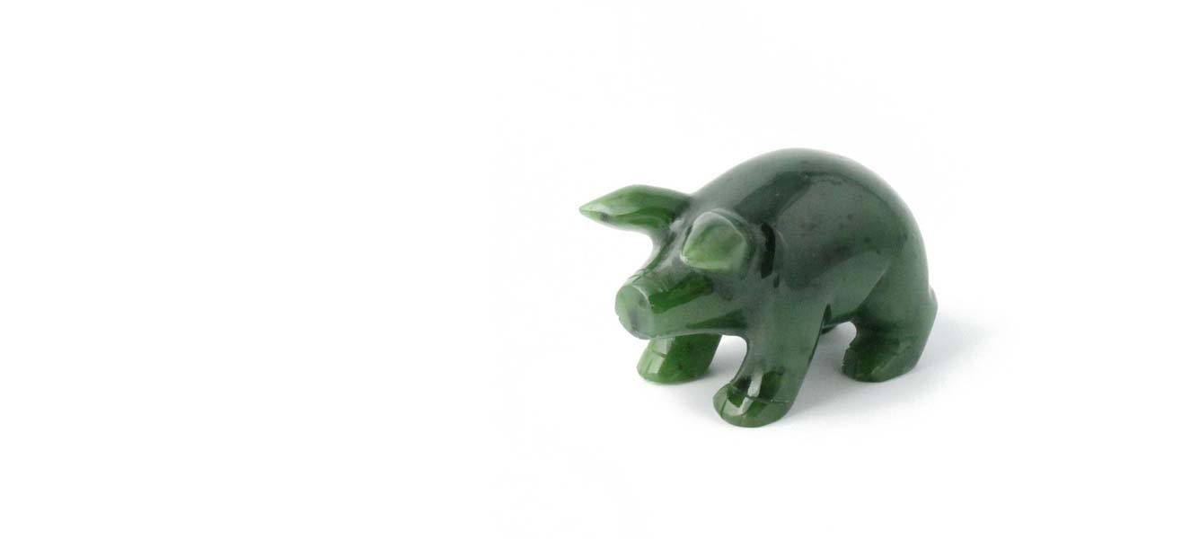 Jade Mine Canada jade pigs collection