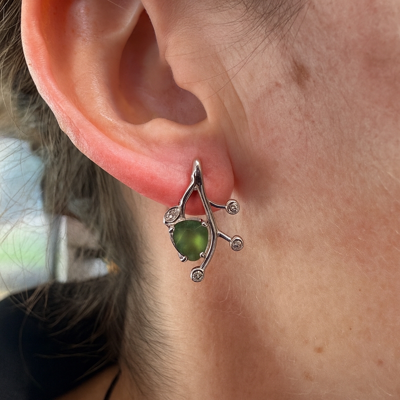 Leaf Stud Earrings, 6546