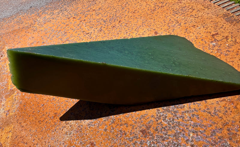 A Grade Cassiar Green Nephrite Jade Rough, 2lbs