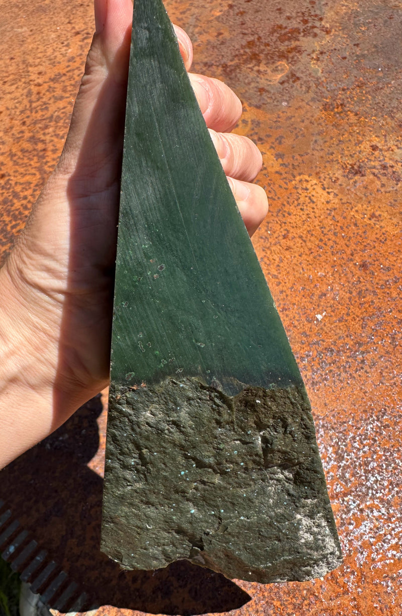A Grade Cassiar Green Nephrite Jade Rough, 2lbs