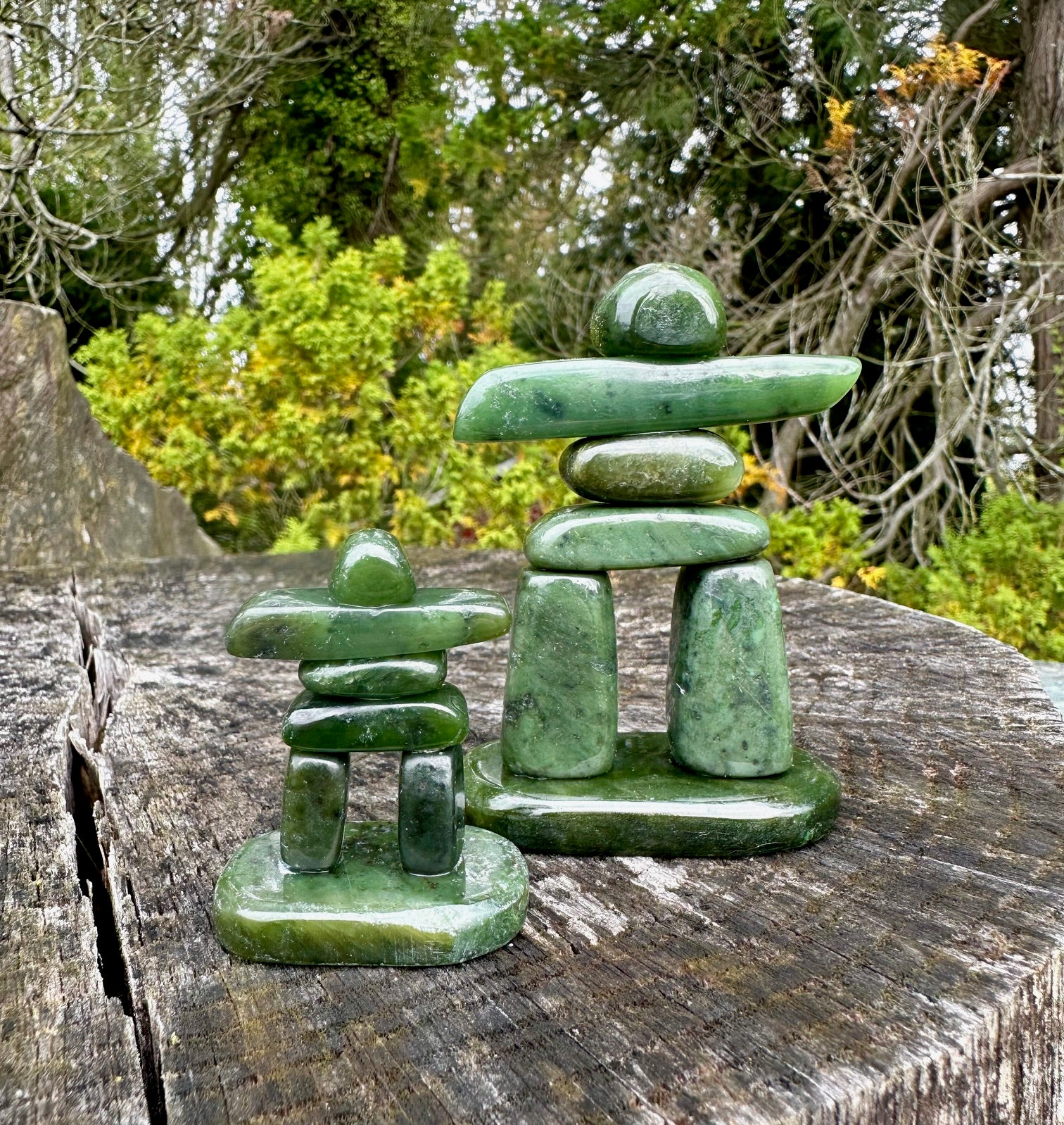 Canadian Inukshuk Canadian Nephrite Jade Inukshuk Carvings - Real Jade - Authentic Jade ...