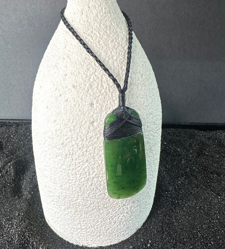 Canadian Nephrite Jade Maori Inspired Toki Pendant, High Polish