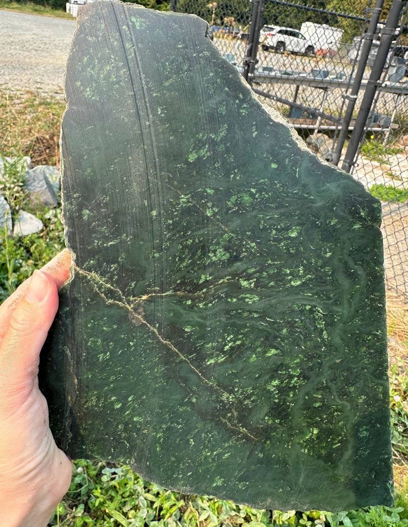 Canadian Nephrite Jade Slab 2lbs 2oz