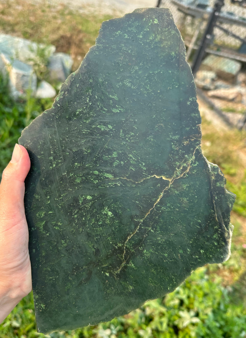 Canadian Nephrite Jade Slab 2lbs 2oz