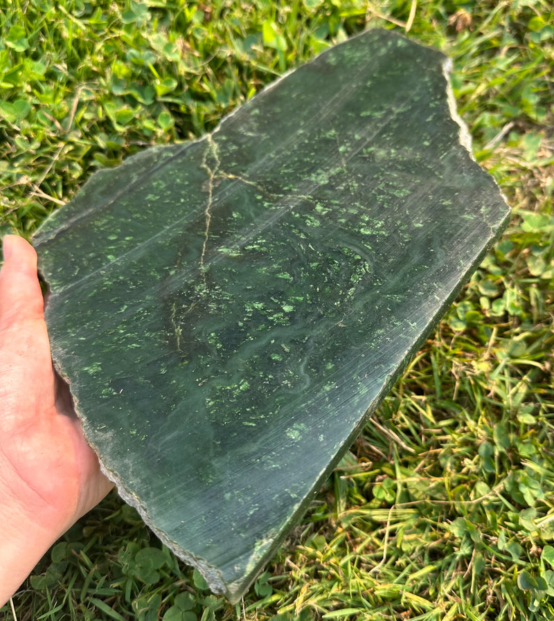 Canadian Nephrite Jade Slab 2lbs 2oz