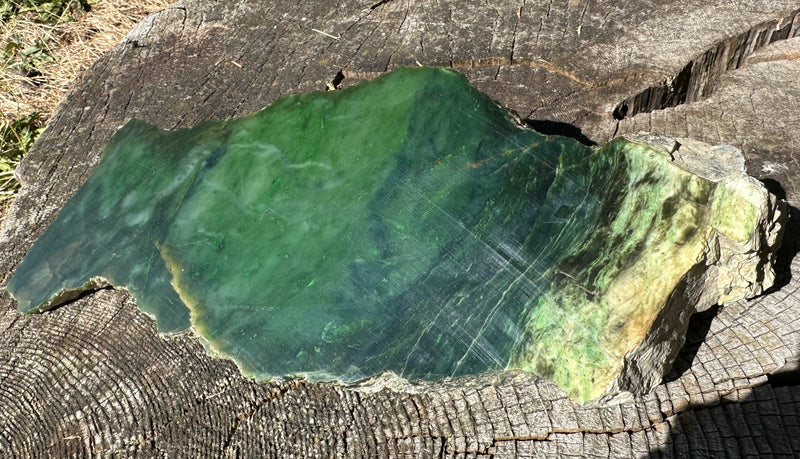 Bright Green Polar Jade - True Canadian Polar Jade 7lbs 1oz
