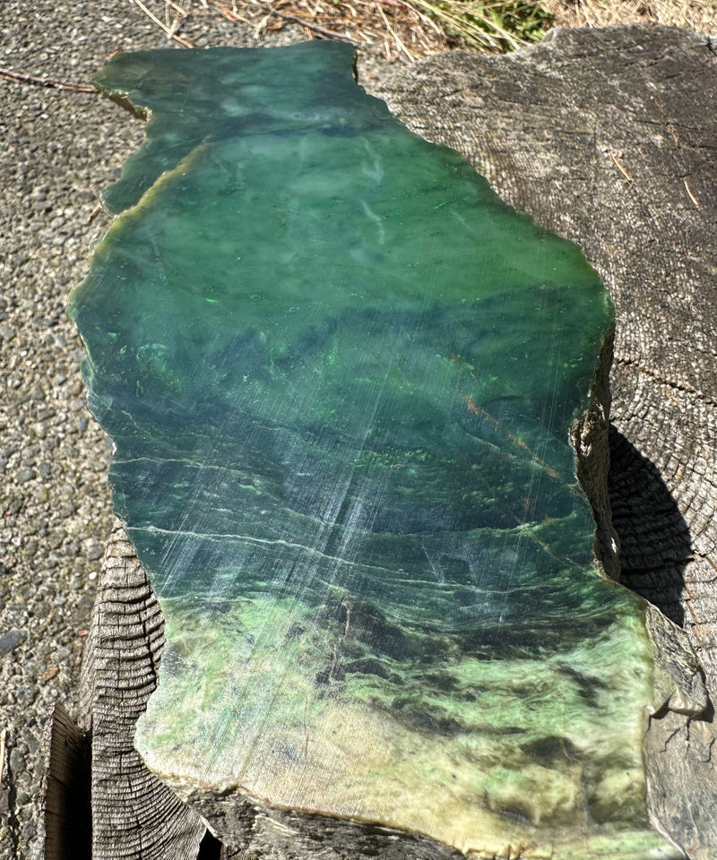 Bright Green Polar Jade - True Canadian Polar Jade 7lbs 1oz