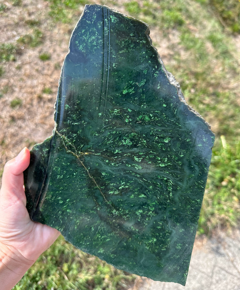 Canadian Nephrite Jade Slab 2lbs 2oz