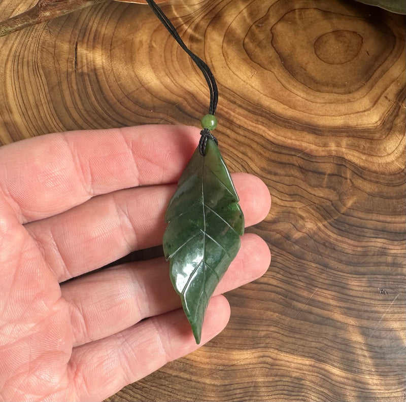 Large Leaf Pendant, 65mm
