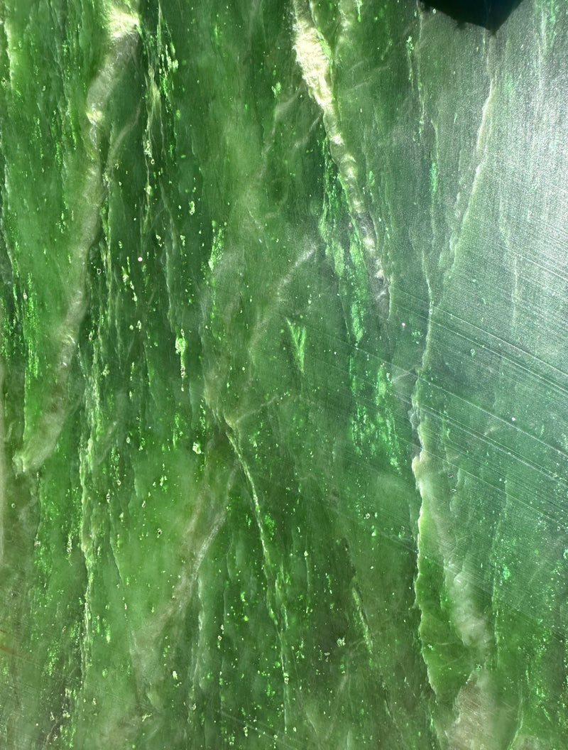 Polished Polar Jade Slab 16" - True Canadian Polar Jade 4lbs 12oz