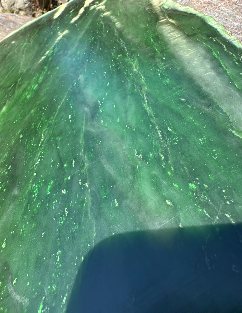 Polished Polar Jade Slab 16" - True Canadian Polar Jade 4lbs 12oz