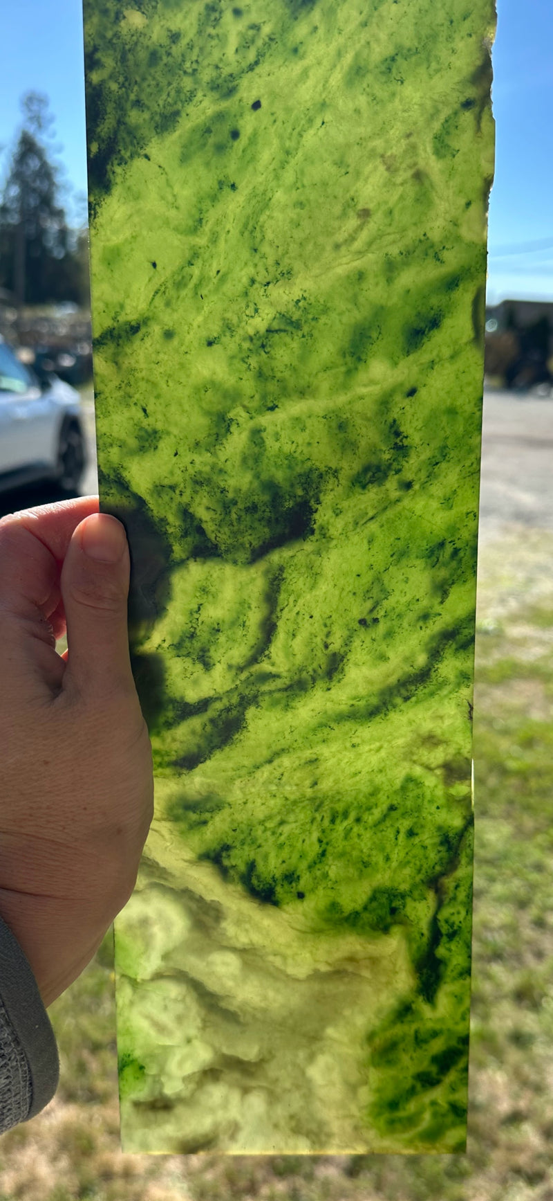 Thin Canadian Nephrite Jade Slab - 14.5" - 1lb 2oz