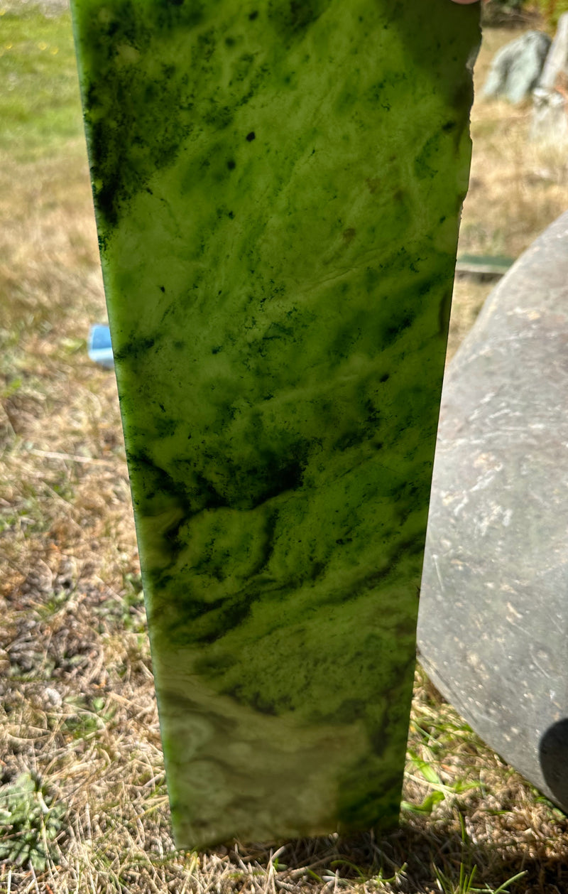 Thin Canadian Nephrite Jade Slab - 14.5" - 1lb 2oz