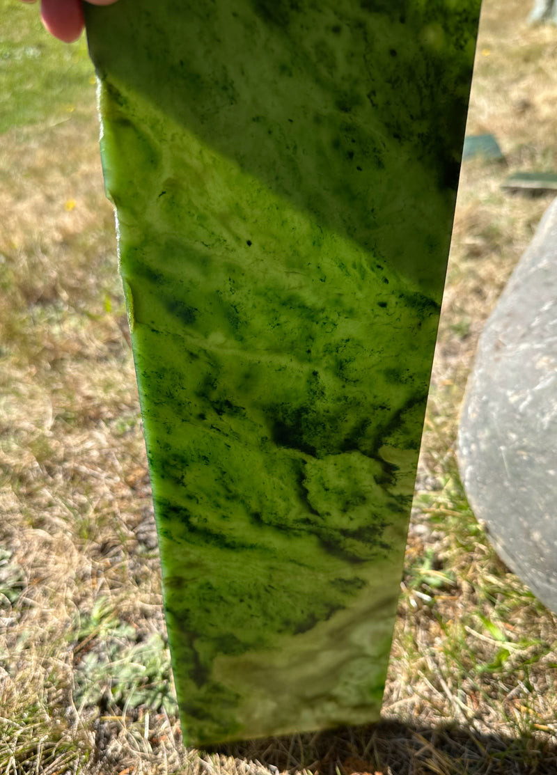 Thin Canadian Nephrite Jade Slab - 14.5" - 1lb 2oz