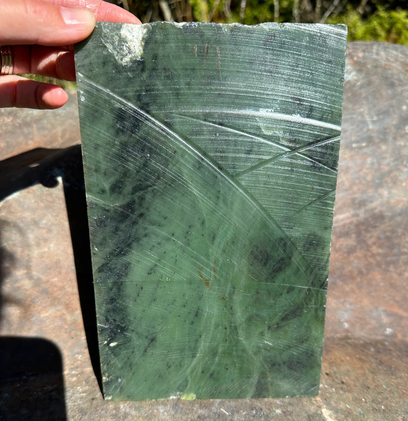 Canadian Nephrite Jade Slab 1lb 10oz