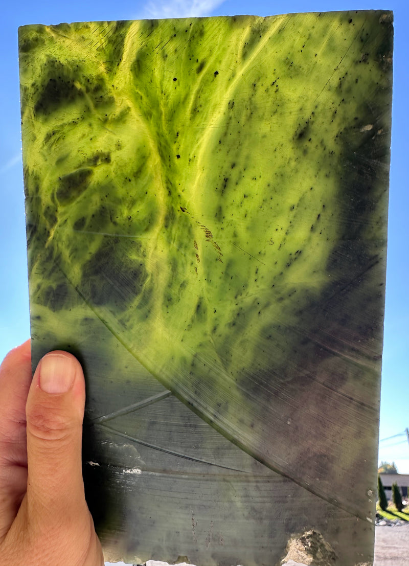 Canadian Nephrite Jade Slab 1lb 10oz