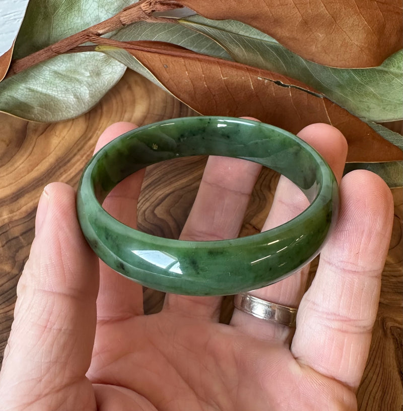 Canadian Nephrite Jade Bangle - 61.8mm x 15mm