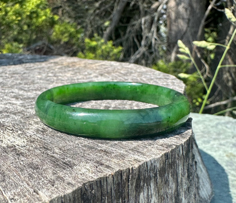 Canadian Jade Bangle, 60.5mm x 8.6mm