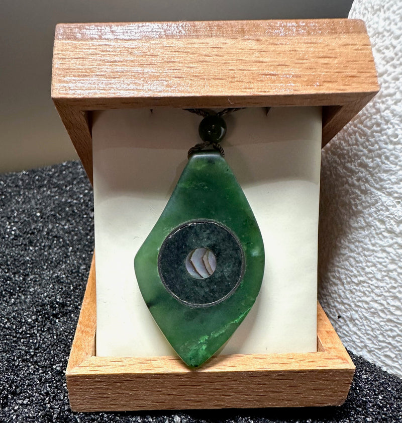 Jade and Abalone Pendant, 3368