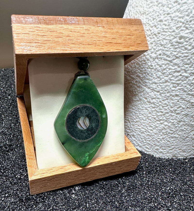 Jade and Abalone Pendant, 3368
