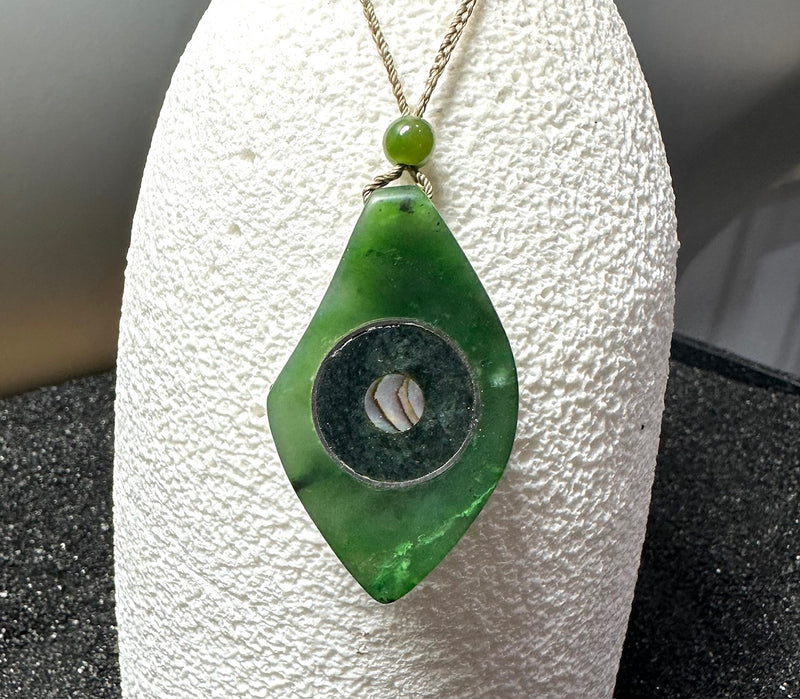 Jade and Abalone Pendant, 3368