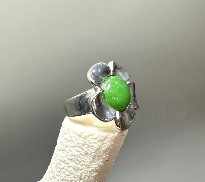 Stainless Flower Ring, SZ 5