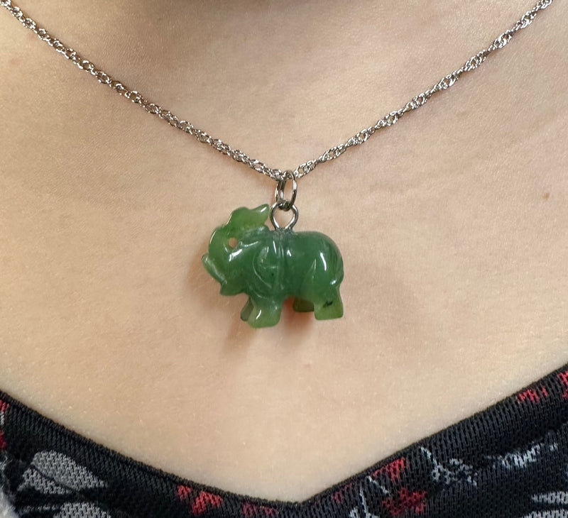 Jade elephant charm on sale