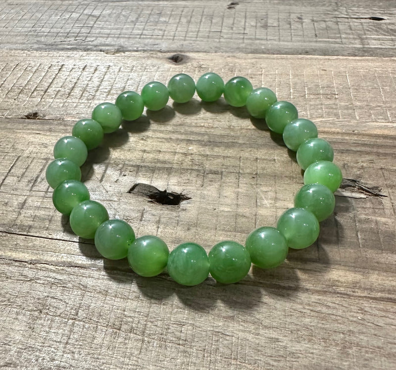 Jade 8mm Bead Bracelet - A grade