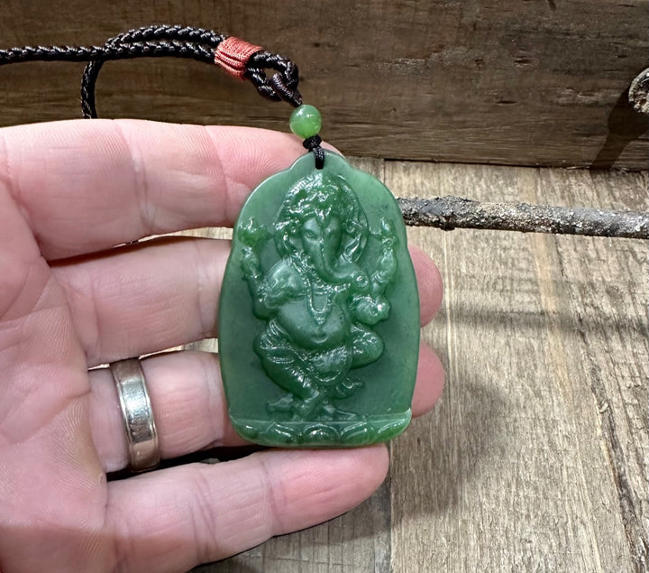 Jade ganesha pendant store