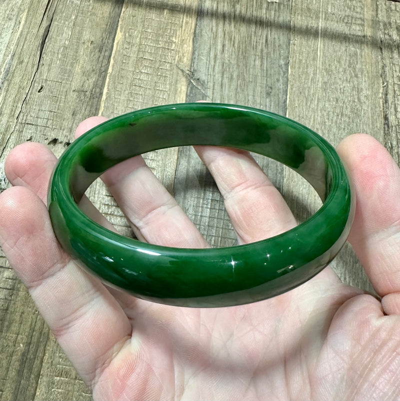XL AA Siberian Jade Bangle - 80mm