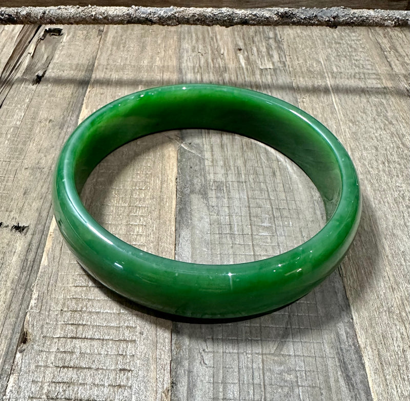 XL AA Siberian Jade Bangle - 80mm