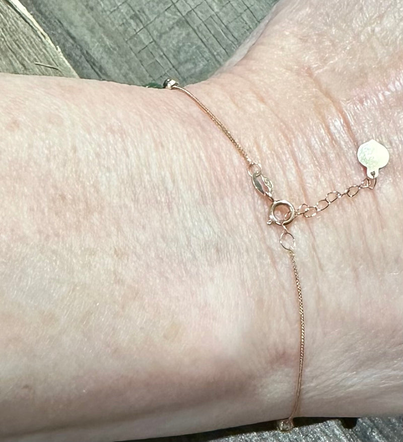 18k Rose Gold Jade Bracelet