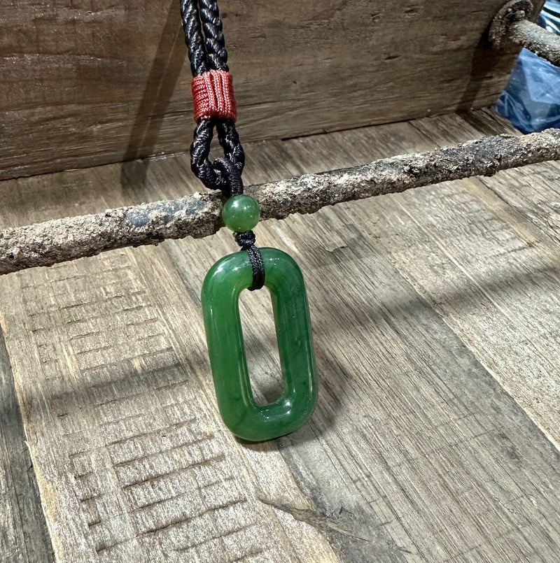 Jade Rectangle Pendant - 32mm