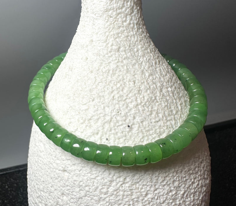 A Grade Siberian Jade Bead Bracelet.