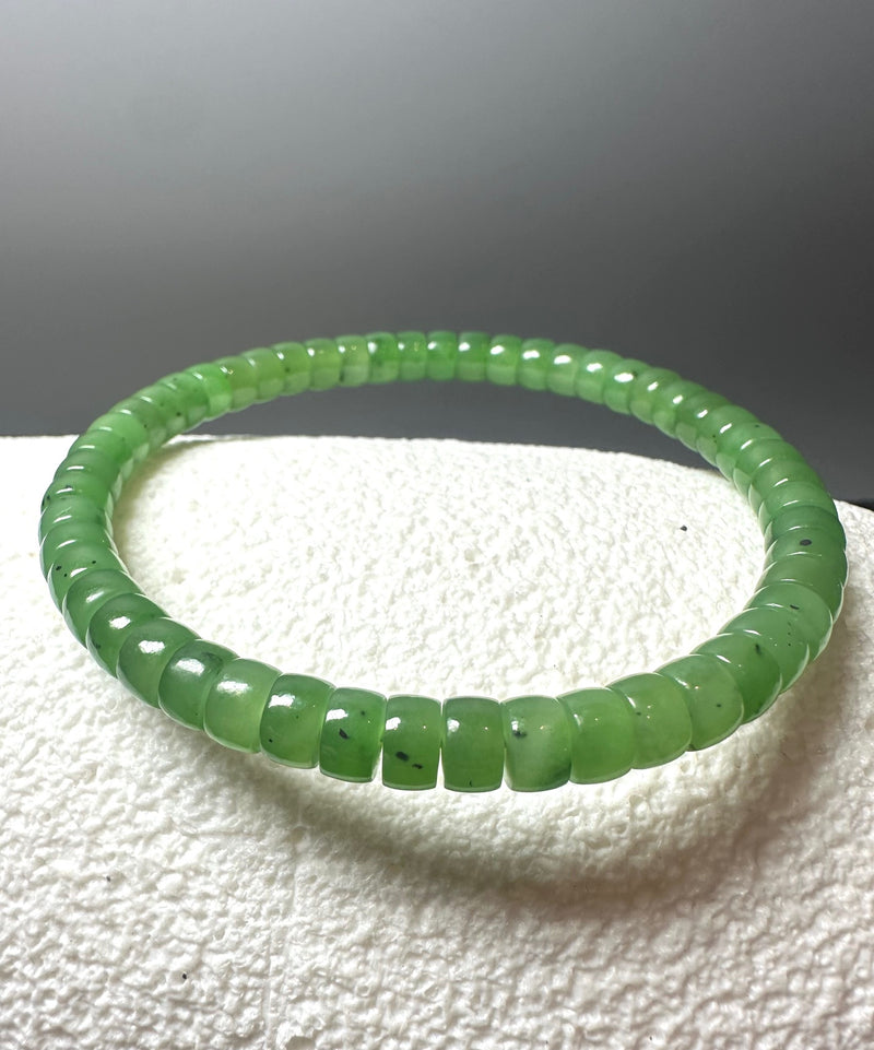 A Grade Siberian Jade Bead Bracelet.