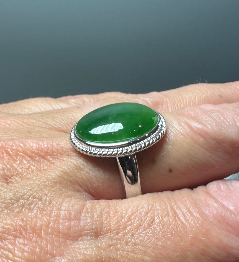 Medium Cab Silver Ring, 1062