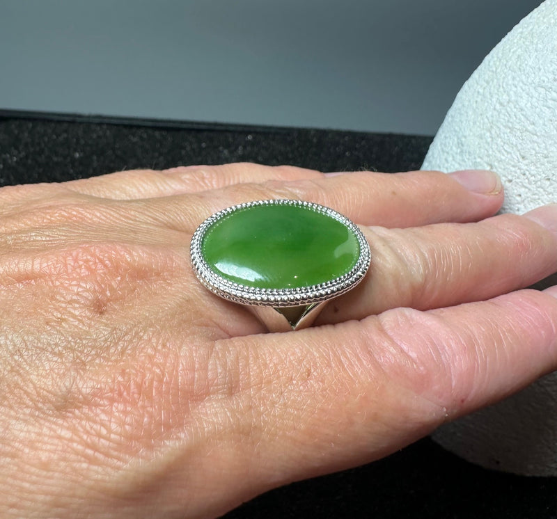Large Cab Silver Ring, 1917