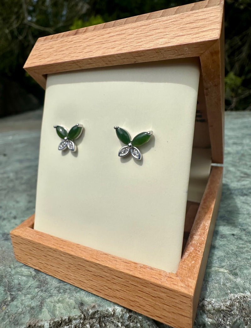 Silver Butterfly Studs, 6545