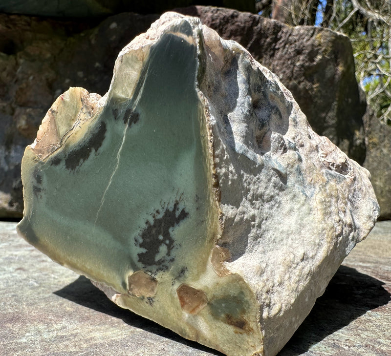 Wyoming Jade Specimen, 3lbs 4oz - With Quartz Crystals