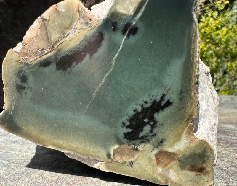 Wyoming Jade Specimen, 3lbs 4oz - With Quartz Crystals