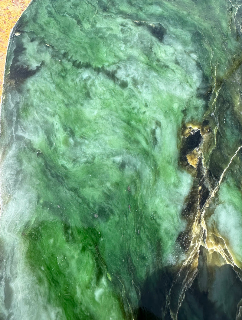 Large Polar Jade Canadian Slab, 27"