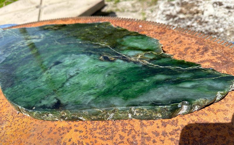 Large Polar Jade Canadian Slab, 27"